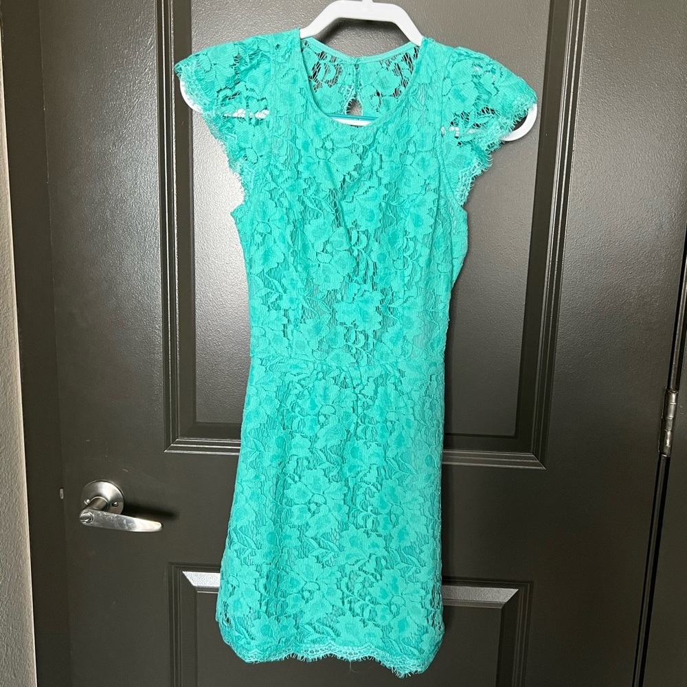 Pink Lily lace open back dress